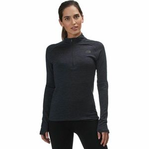 North Face Gray Wool Baselayer Zip Neck Top - W Lg